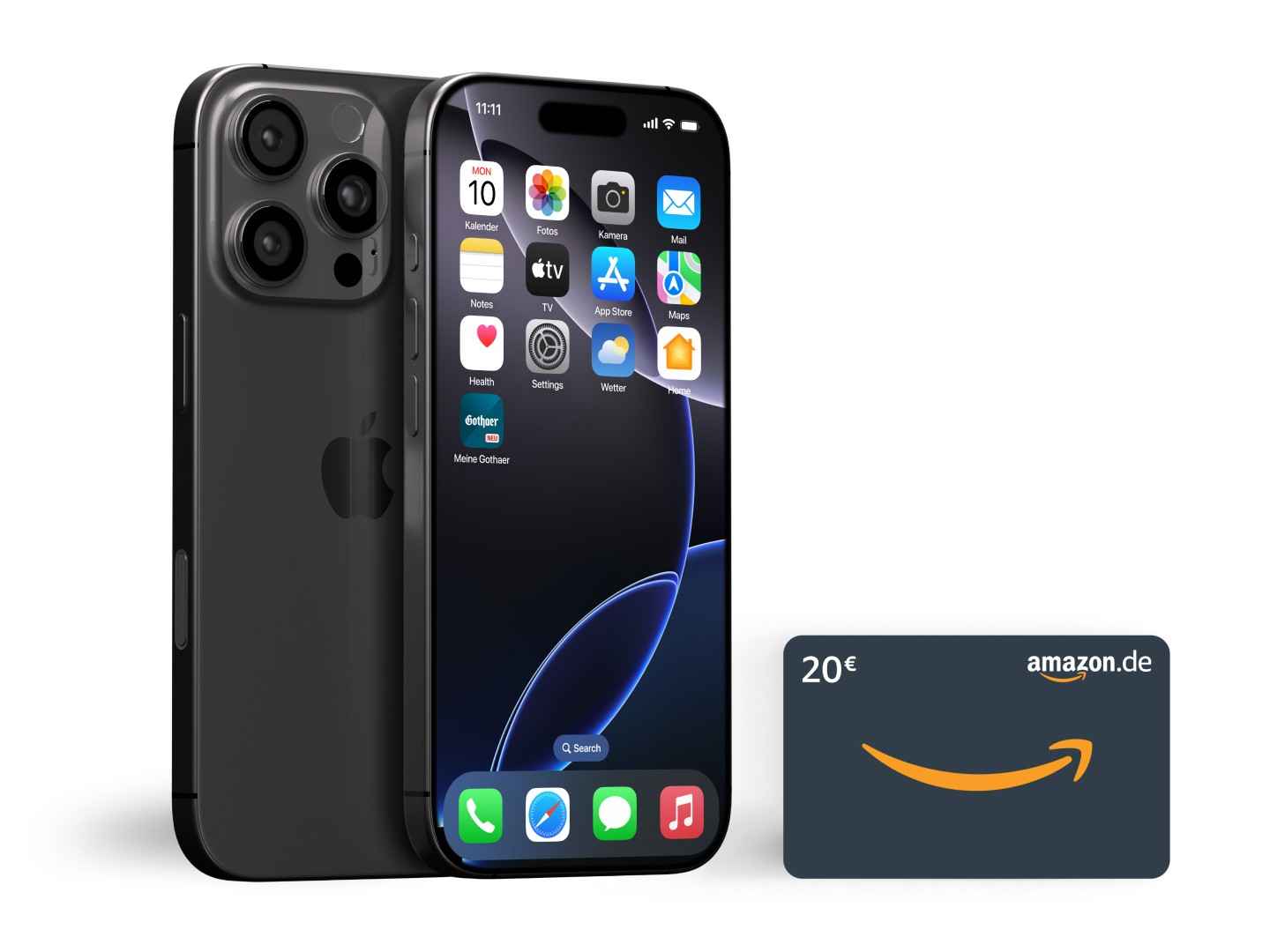 IPhone 16 Pro und Amazon Gutschein.