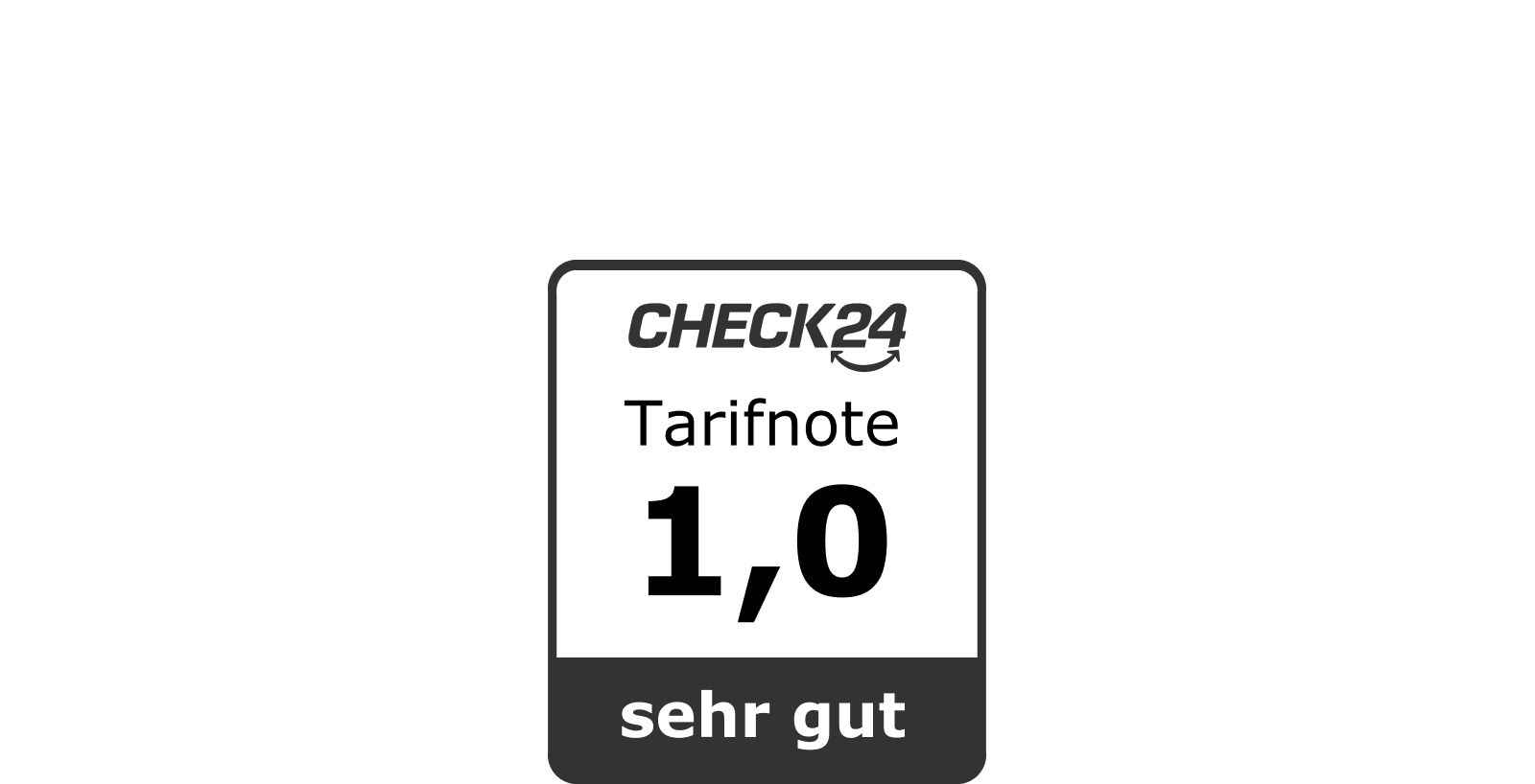 Check24 Tarifnote 1,0: Unser Gothaer MediZDuo hat bei Check24 die Tarifnote 1,0 erhalten.