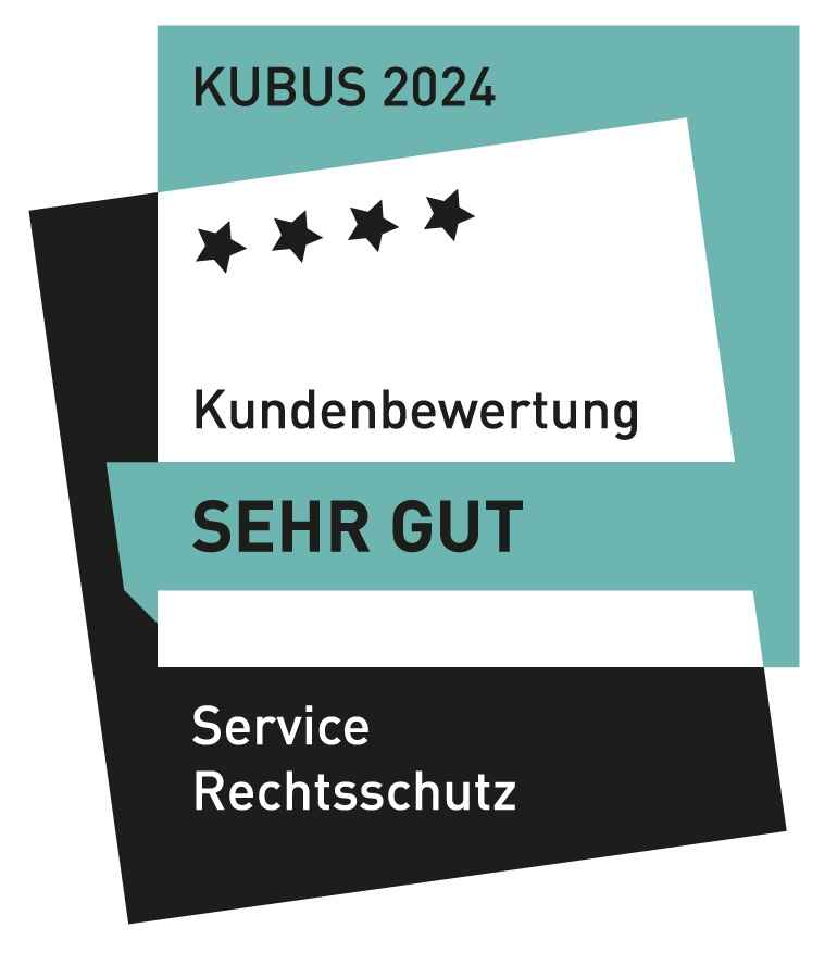 KUBUS 2024 Service Rechtsschutz: Kundenbewertung "sehr gut".